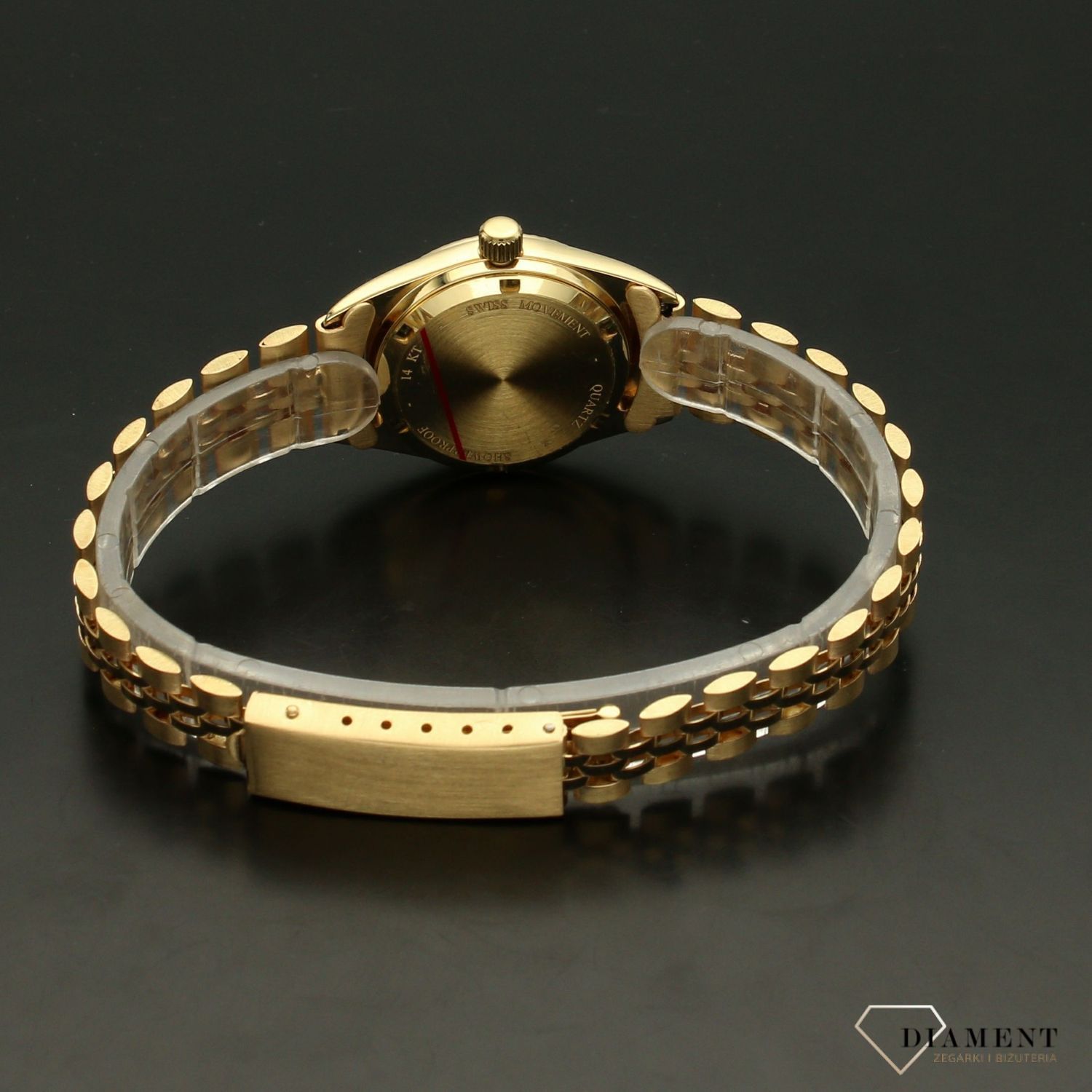 Damski zegarek złoty na bransolecie GENEVE ZG 129. Model przypominający zegarek Rolex.  (1).jpg